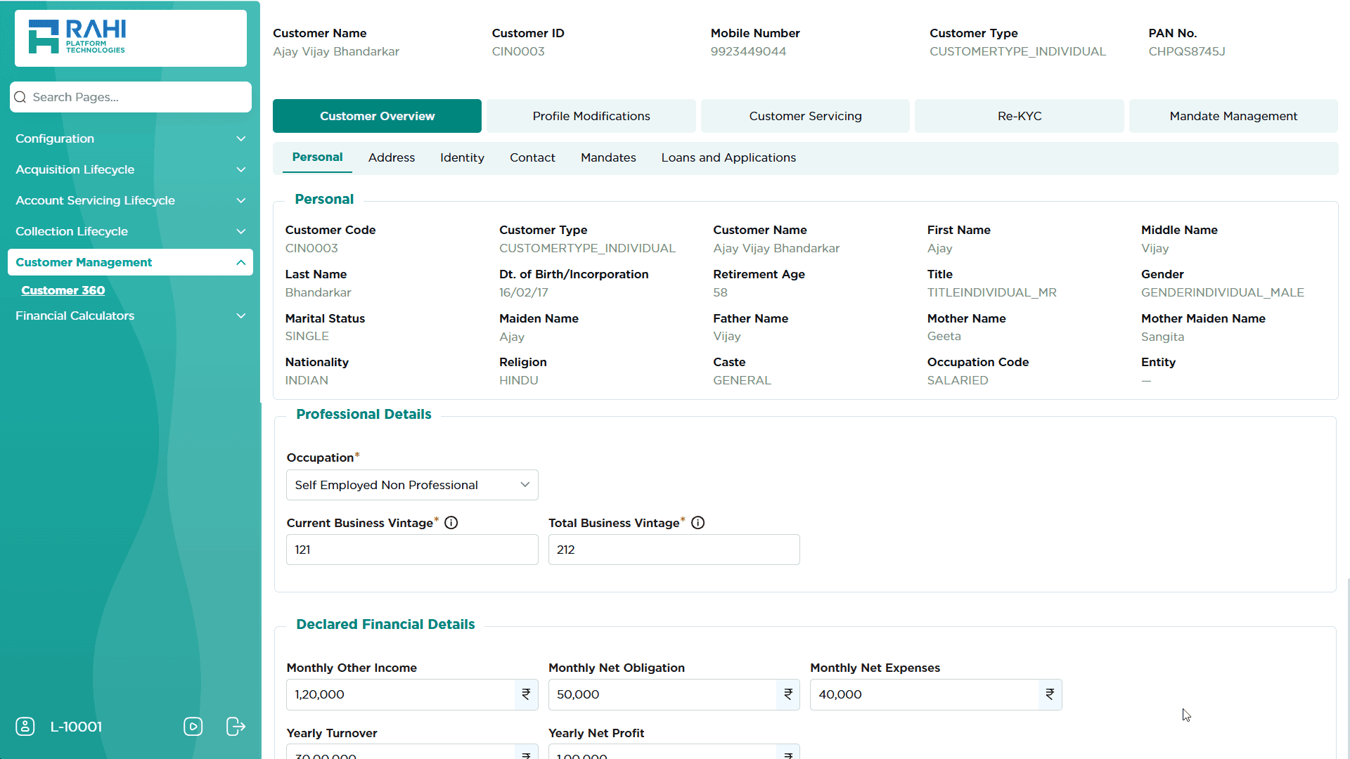 Enterprise Customer management