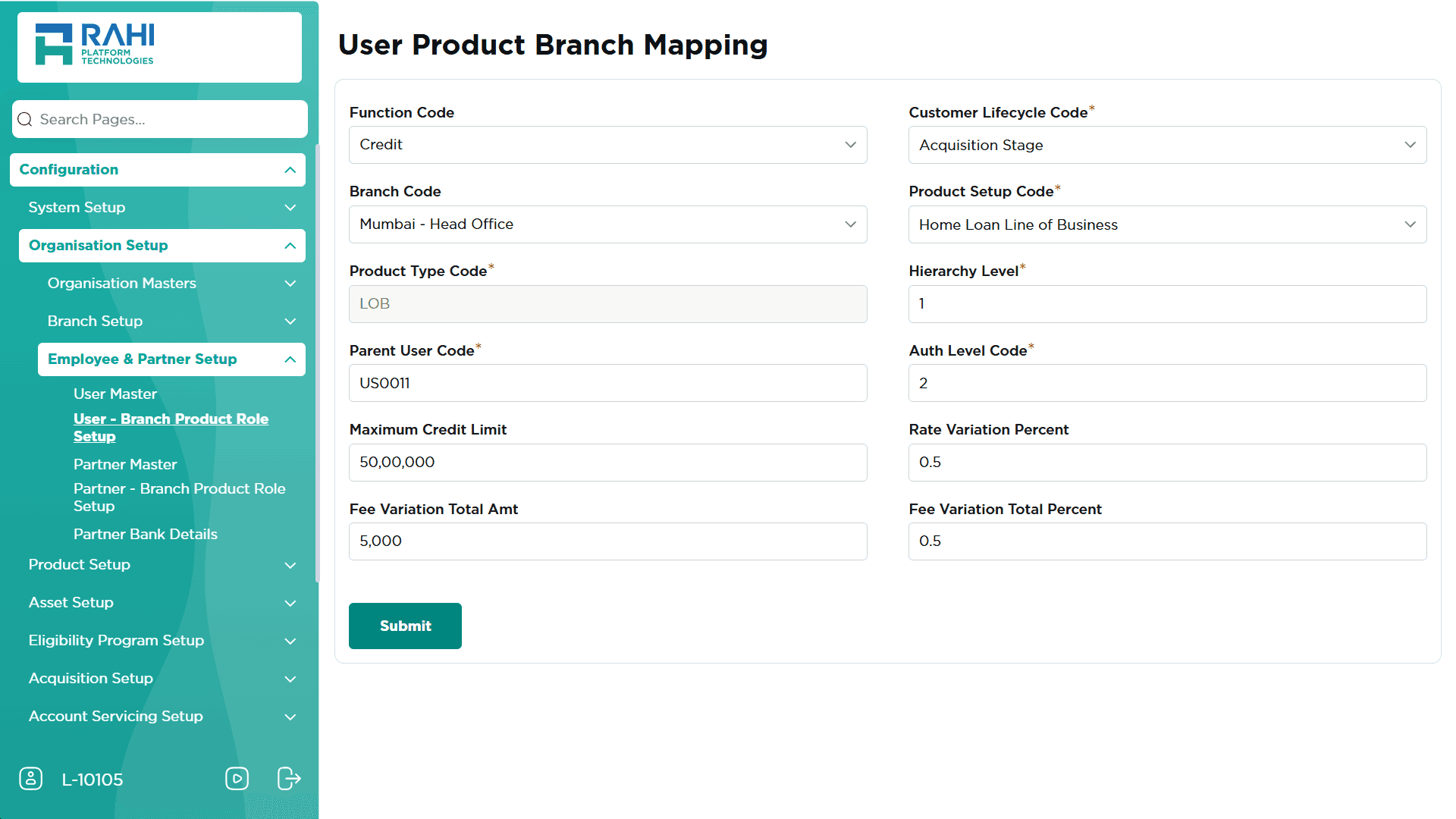 Multi-layered Organisation Geo & User Role configuration